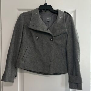 GAP Gray Peacoat Double-Breasted Wool Blend
